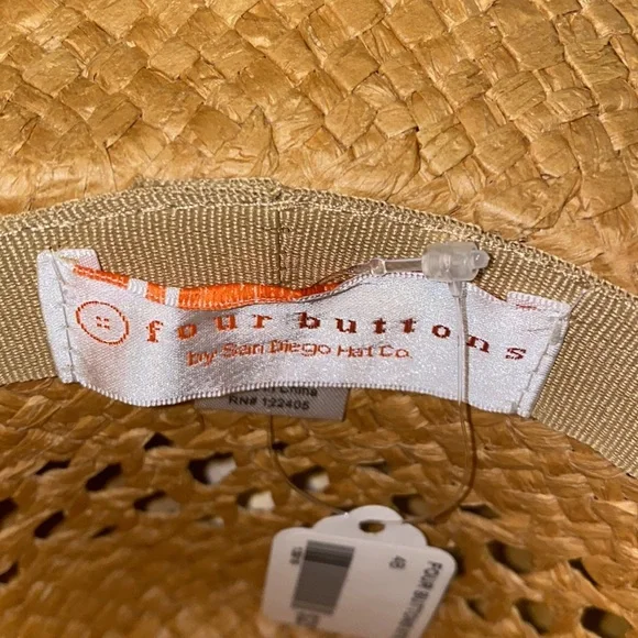New!! Four Buttons by San Diego Hat Co. Straw Hat O/S - Picture 5 of 7